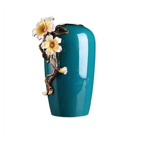 Vase Ceramic Flower Vases Enamel Color Ceramic Vase, Living Room Home Decoration