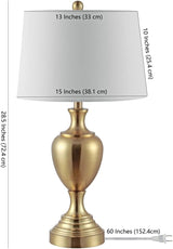 Lighting Collection Poppy Modern Contemporary Brass Iron 28-inch Bedroom Living Room