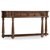 Contemporary Wood Console Table in Mahogany