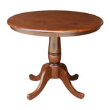 36-Inch Round Pedestal Table, 30-Inch, Espresso