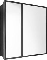 32 in X 32 in Medicine Cabinet Mirror,Black Bathroom Medicine Cabinet with Mirror