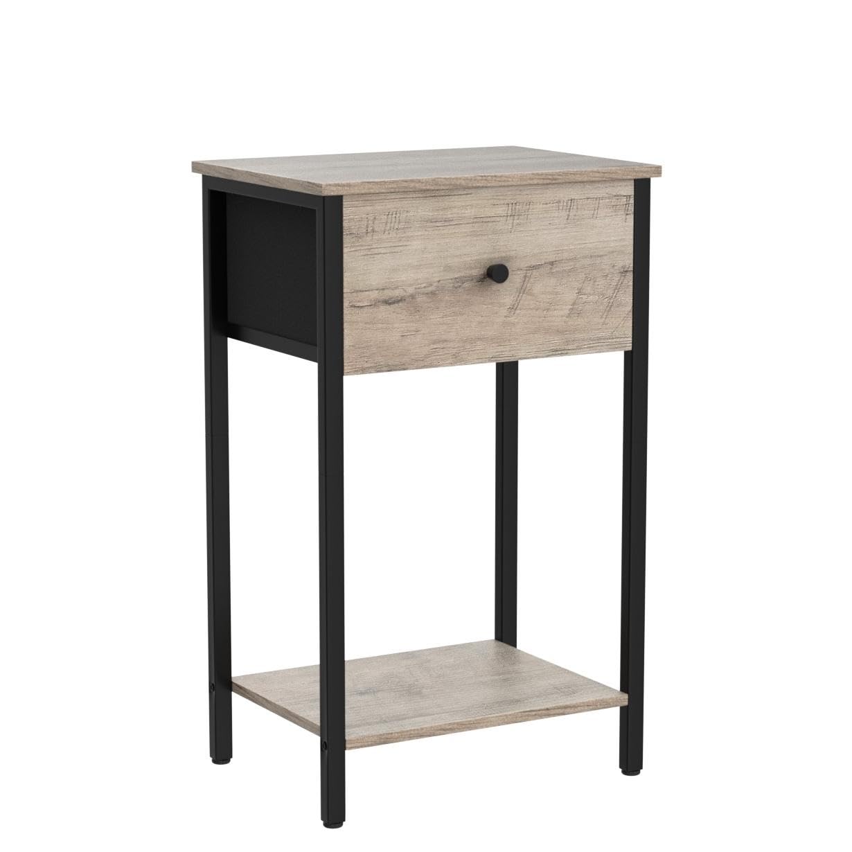 Nightstands, Set of 2, Side Table with Fabric Drawer