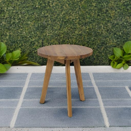 Christopher Knight Home Gino Outdoor Acacia Wood Side Table, Natural Finish - Bircata