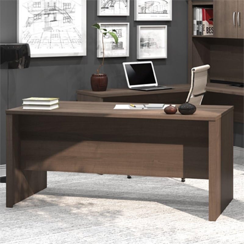 66" W x 95.5" D Modern Contemporary U-Shaped Wood Computer Desk with Hutch