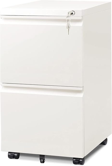 3 Drawer Mobile File Cabinet Under Desk Office, Fully Assembled Except Casters