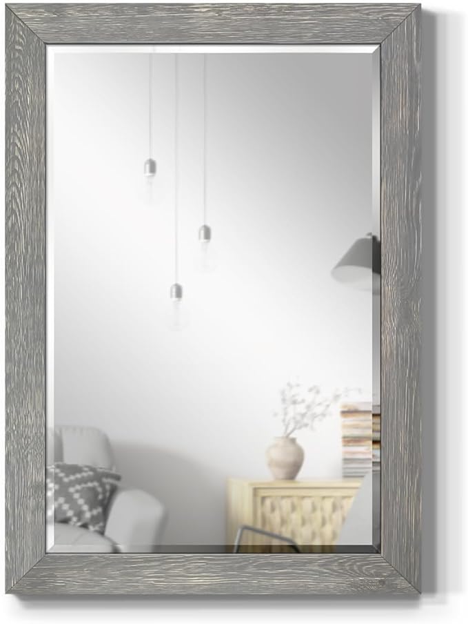 Gallery Full Length Mirror Shiny Gold Wood Frame Full Body Wall Mounted Apartment