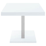 Brooklyn Rectangular Dining Table White High Gloss and Chrome