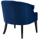 Tufted Button Performance Velvet Accent Living Room Chair in Navy