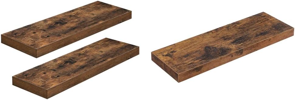 Wall Shelf Set of 2, Vintage Floating Shelf 23.6 Inch, Hanging Shelves Wall Mounted