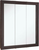 36 Inch Ventura Bathroom Medicine Cabinet, Wall Mounted, Mirror, Brown, 541359-ESP