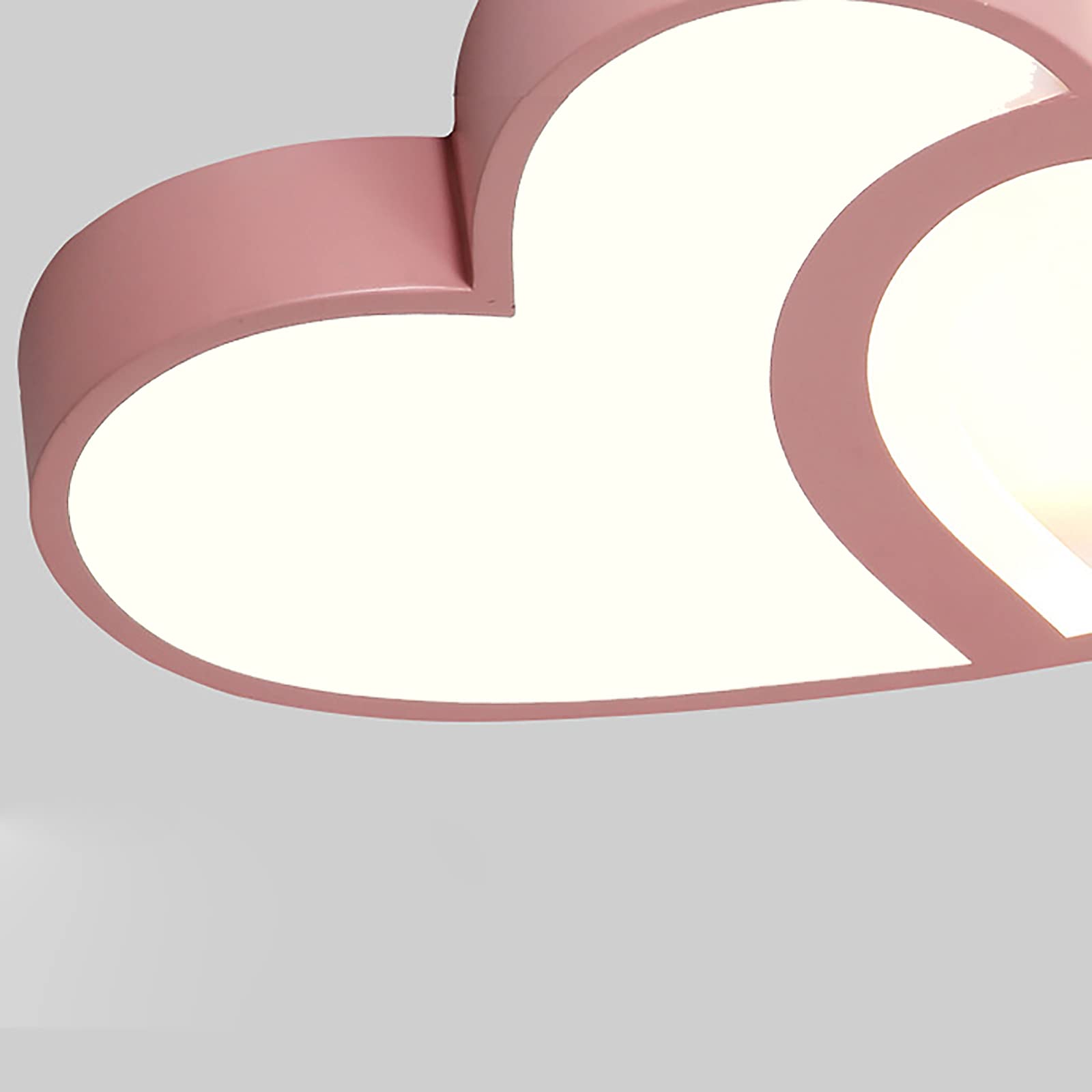 Heart Shaped LED Ceiling Light - Dimmable Flush Mount 38W