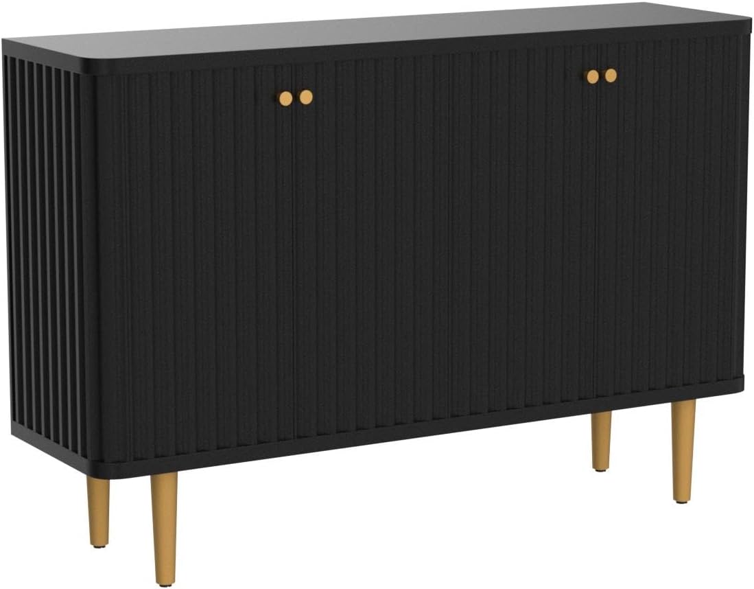 Sideboard Buffet Cabinet, 48" Modern Accent Cabinet with 4 Door