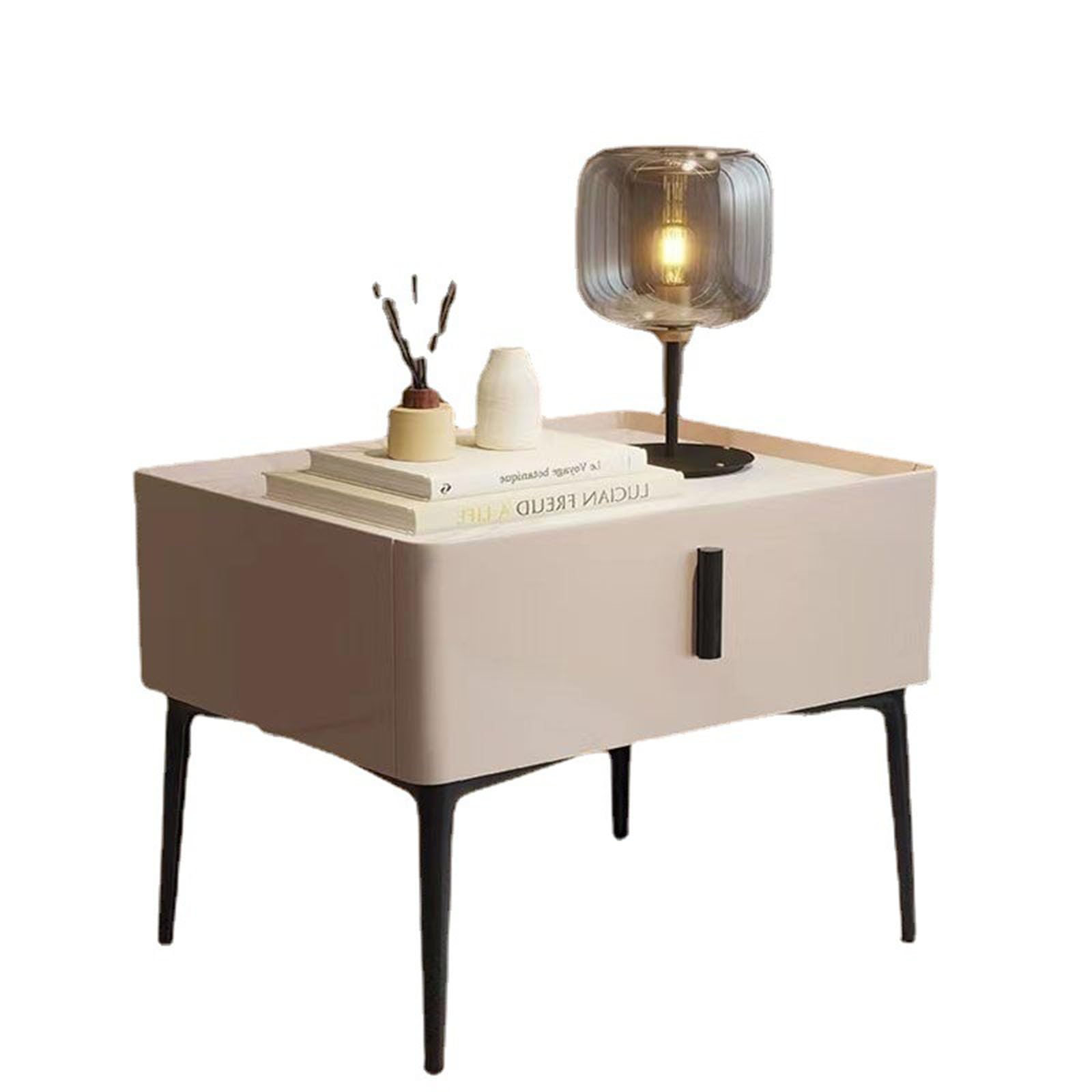 Wood Bedside Table, Retro Simple Bedside Table