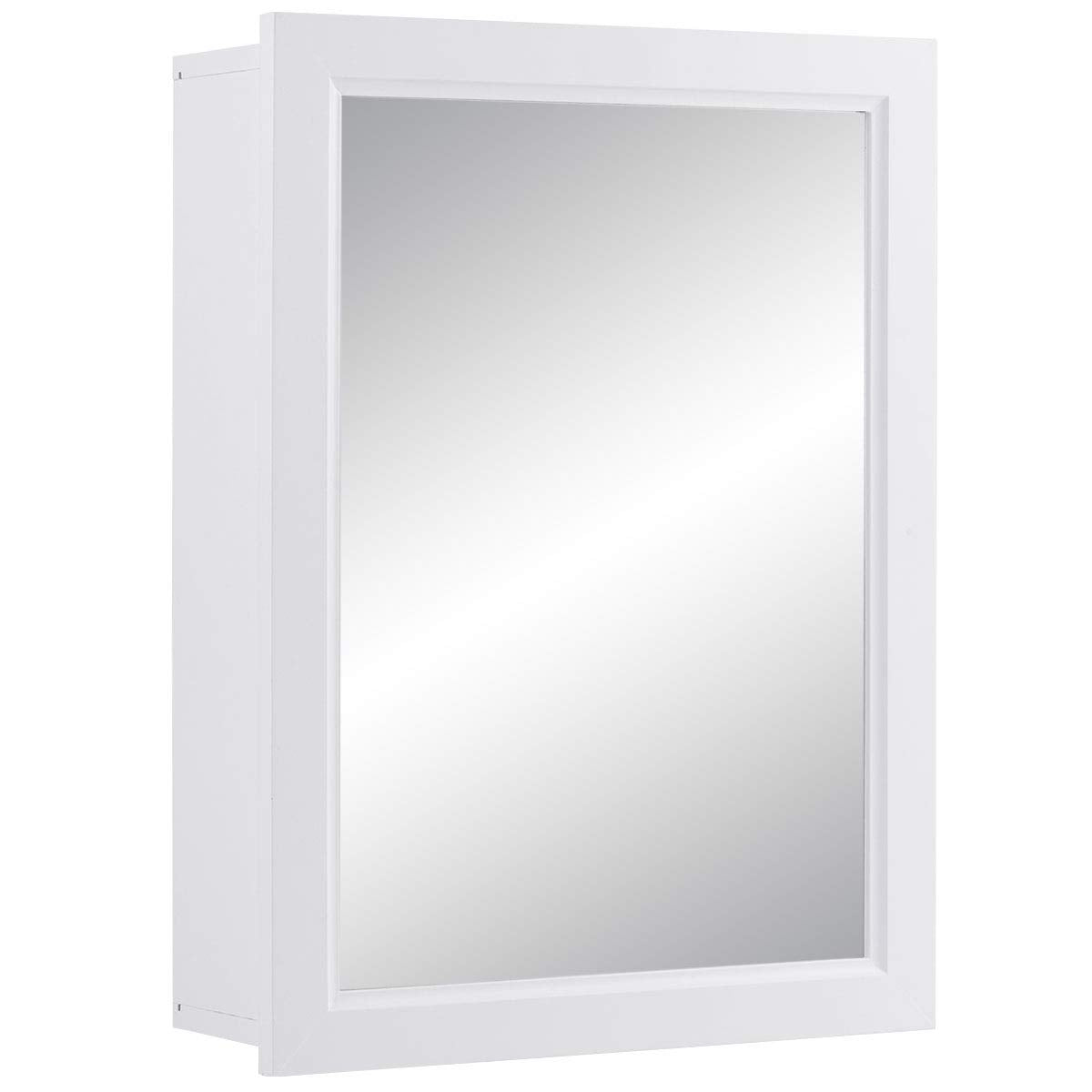 Mirror Medicine Cabinet with a Single Door and an Inner Adjustable Shelf