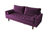 Womble Velvet Upholstered Living Room Diamond Tufted Chesterfield with Gleaming