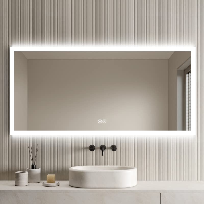 Led Mirror for Bathroom 84 x 40 Inch Illuminated LED Makeup Bathroom