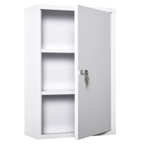 Steel Wall Mount Medicine Cabinet 3 Tier Emergency Box for Bathroom Kitchen