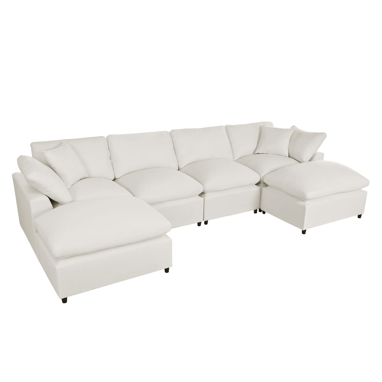 Large U-Shape Sectional Sofa Set, 2 Large Chaise with Removable