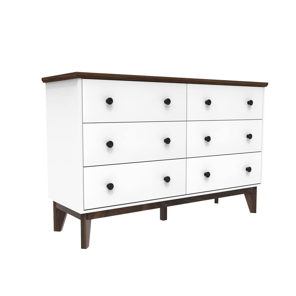 6-Drawer Double Dresser with Wide Drawers,White Dresser for Bedroom