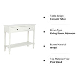 American Homes Collection Samantha Distressed/Cream 2-Drawer Console Table