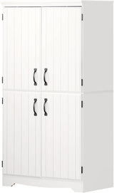 Farnel 4-Door Storage Cabinet-Pure White, Tall