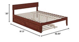 with Twin Extra Long Trundle in Walnut