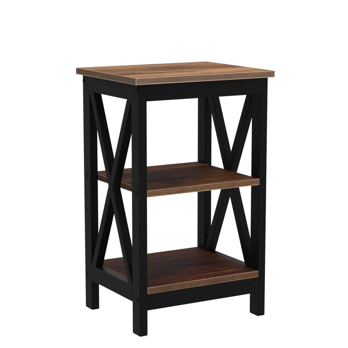 Versatile Side/End Table with Storage Shelf Nightstands for Living Room