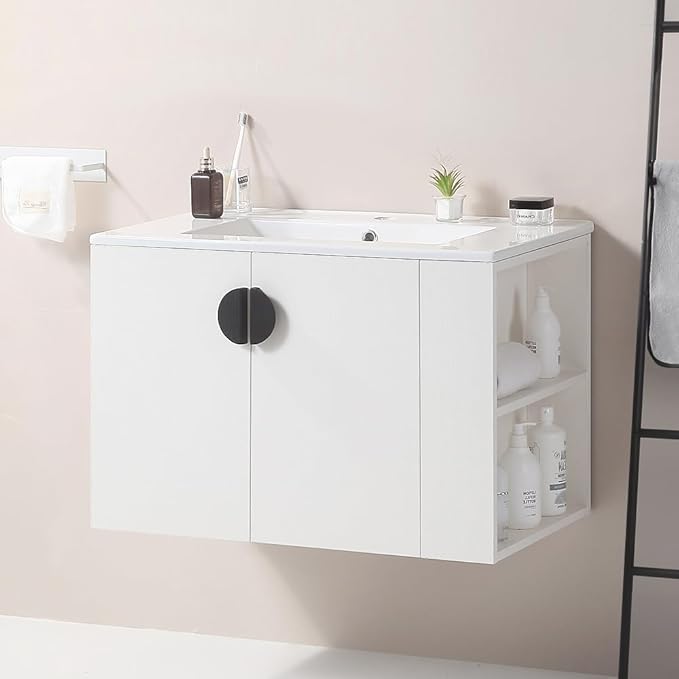 30" Bathroom Vanity with Sink,Wall Mounted Bathroom Vanity Cabinet Set
