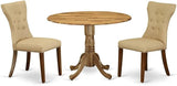 DLGA5-ABK-24 5 Piece Kitchen Table & Chairs Set Includes a Round Dining Room Table