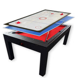 7 FT Multi Games Pool Table Red Air Hockey + Table Tennis + Table Top – Strike