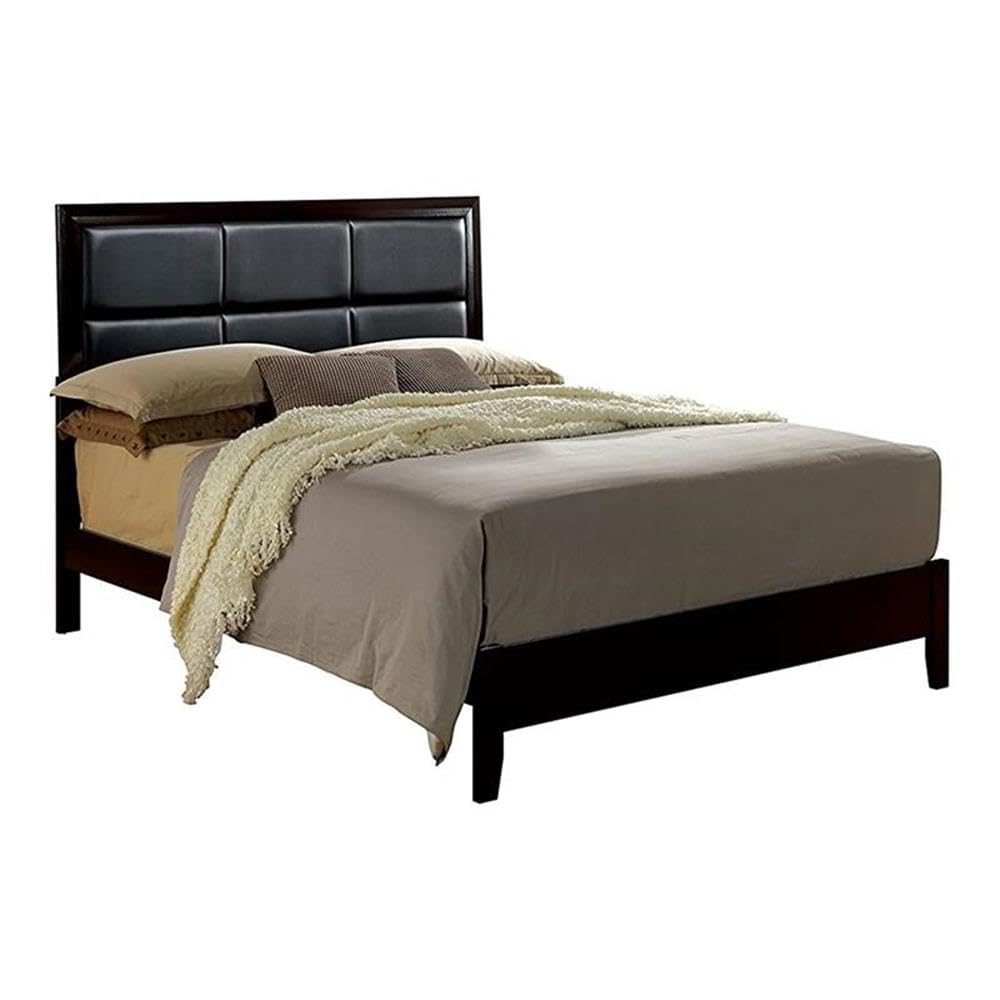 Furniture of America Barett 3pc Espresso Wood Bedroom Set-Cal King+2 Nightstands