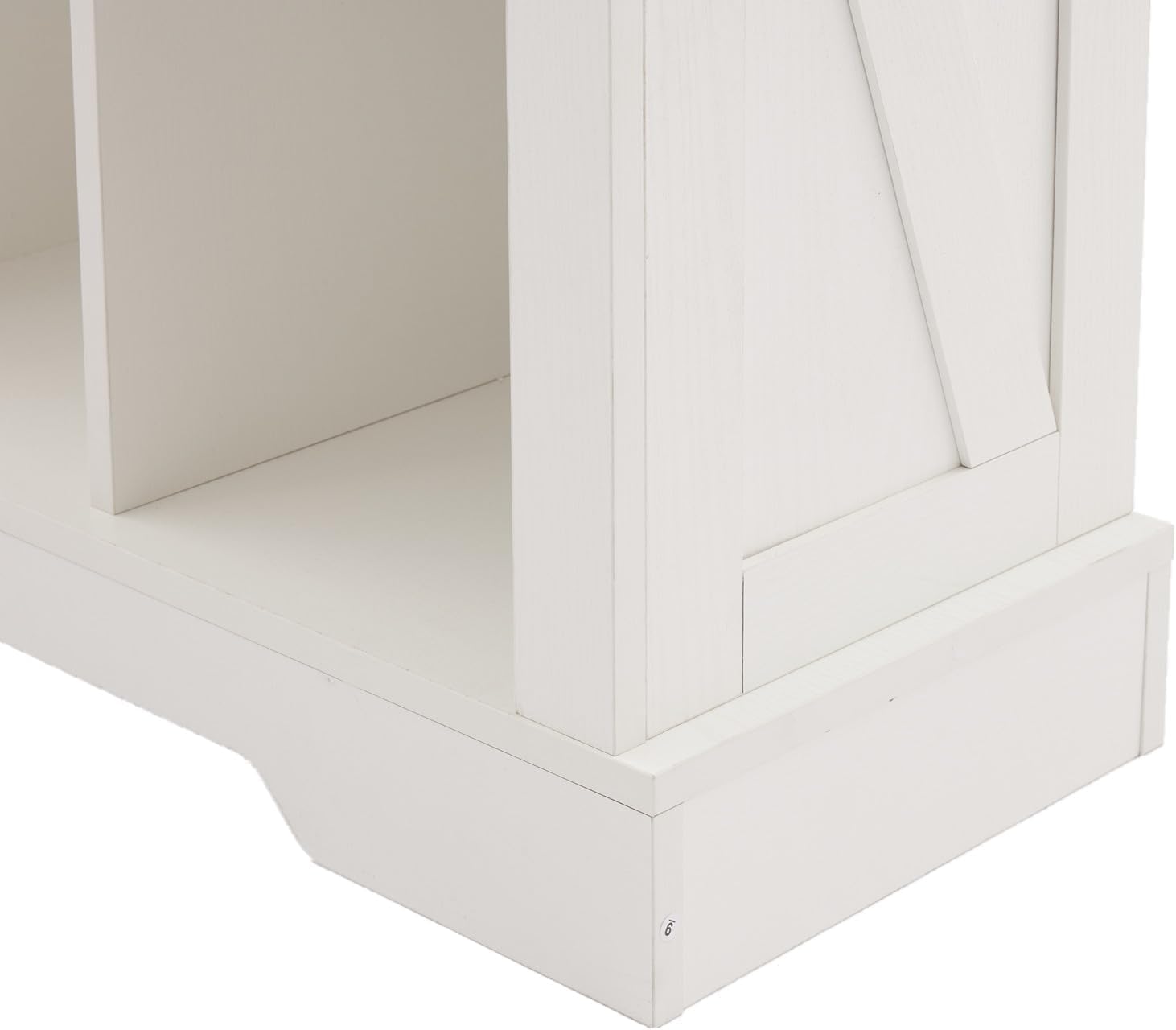 Cube Bookcase with Led Lights, 3 Tier Vintage Wood Bookshelf, Display Cabinet for Home Office, Living Room, Bedroom (White, 9)