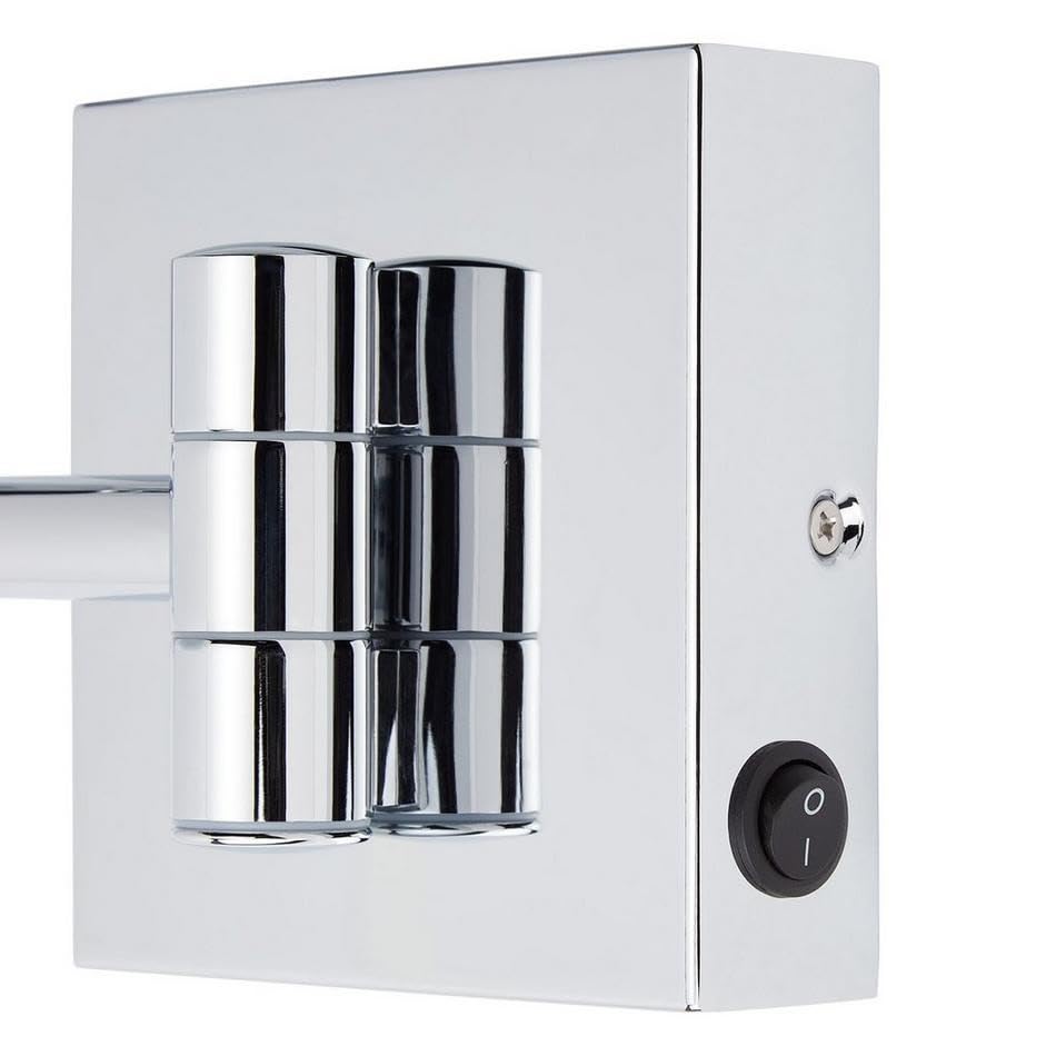 Norabel Modern Square Framed Bathroom Wall Mirror with Light 7-7/8" x 12-7/16"