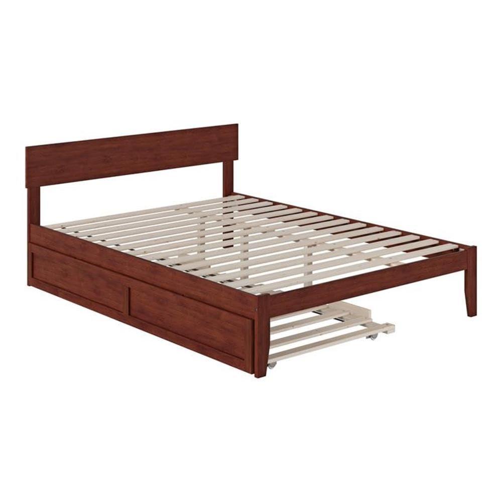 with Twin Extra Long Trundle in Walnut