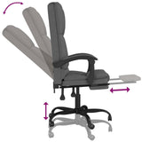 Gecheer Massage Reclining Office Chair Dark Gray Fabric