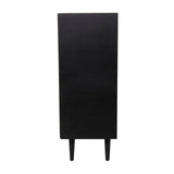 Bohemian Wood, Accent Cabinet 36" x 16" x 43", Black