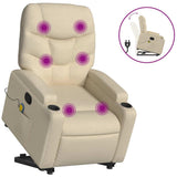 Fabric Power Lift Recliner Chair with 6-Point Vibration Massage - Stand up Assistance Wingback Armchair for Living Room