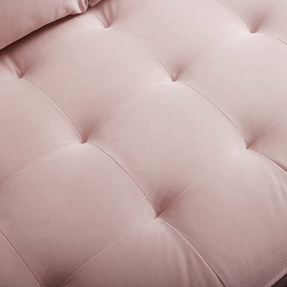 EEI-3764-PNK Valour Performance Velvet Sofa, Pink