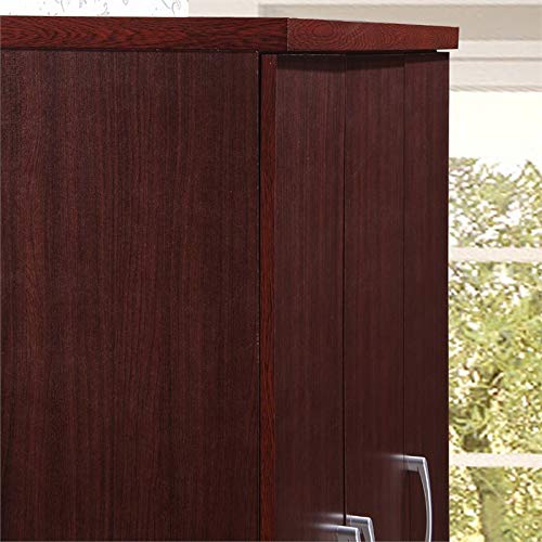 Pemberly Row 3 Door Armoire with 2 Drawer in Mahogany