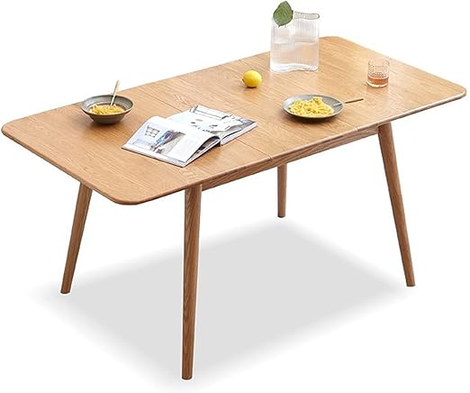 Solid Wood Extendable Dining and Kitchen Table, Rectangular Oak Coffee Table