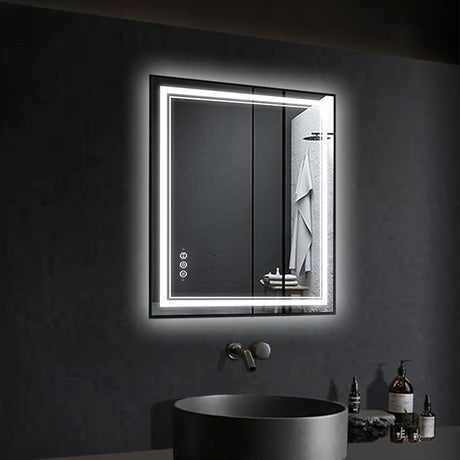 LED Bathroom Mirror 36" x 36", Frameless, Front and Backlight, Motion Sensor, Shatter-Proof, Wall