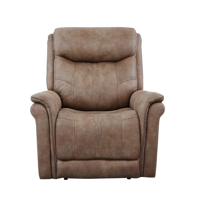 ModernaRest Caramel Power Recliner Chair with Adjustable Headrest