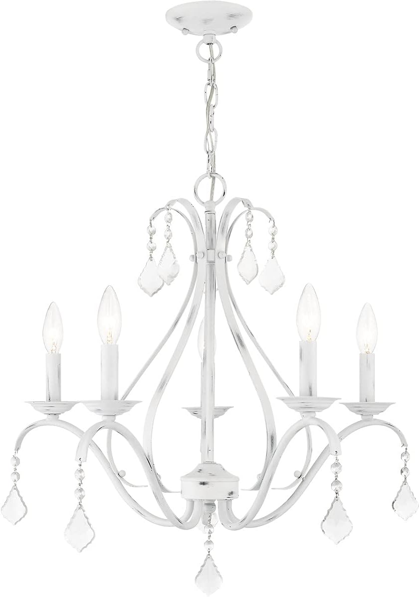 Lighting 40845-60 5 Light Antique White Chandelier