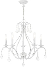 Lighting 40845-60 5 Light Antique White Chandelier