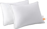 Goose Down Pillow for Sleeping, 600 Fill Power Down Feather Pillows, Soft Down Gusseted Pillow Inserts Cotton Cover Relieve