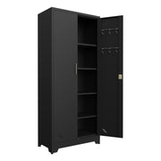 Storage Cabinet with Locking Doors and 4 Shelves Tall Lockable Cabinet with Keys Steel