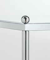 Royal Crest End Table, Chrome / Glass