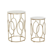 DKD Home Decor Set of 2 Tables, Metal, Standard
