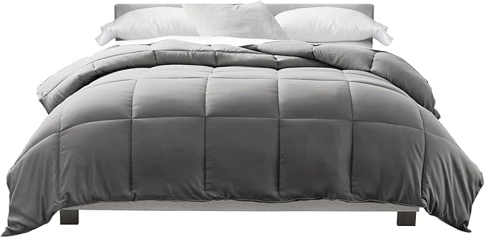 ienjoy Home Home Collection Premium Luxury Down Fiber Comforter, California King, White (Model: IEH-COMFORTER-KING-WHITE)