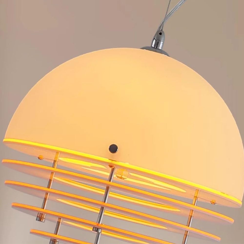 Orange Kitchen Pendant Light - 12 Inch Sunset Farmhouse Fixture